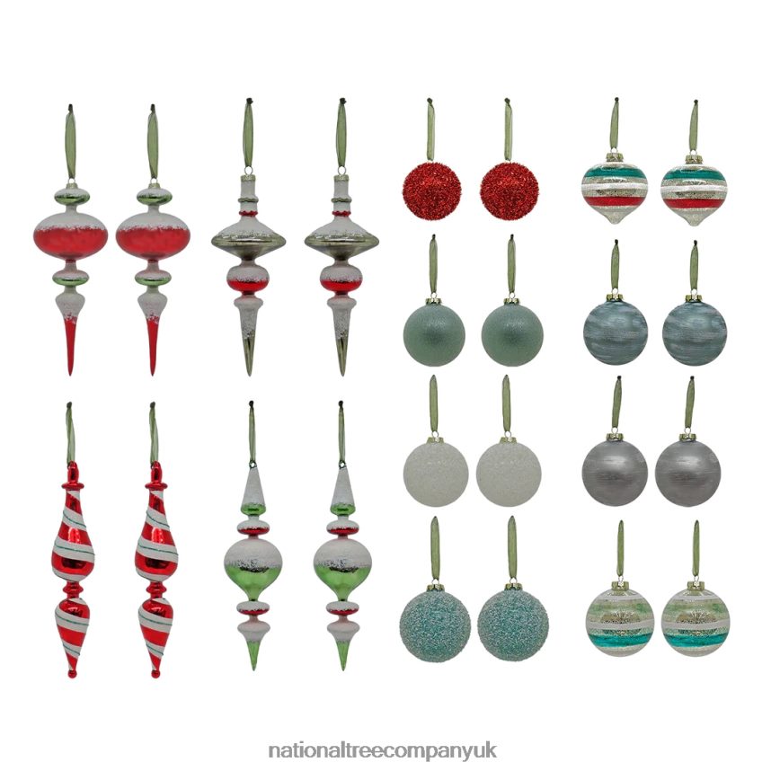 decoration | National Tree Company 24 Piece HGTV Home Collection Nostalgic Traditions Ornaments F2L4F538